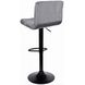 Барный стул со спинкой Bonro B-0106 велюр серый с черным основанием 7000421 фото 8