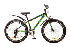 Велосипед 26 Discovery TREK AM 14G DD рама-15 St черно-сине-зеленый с крылом Pl 2017 1890035 фото
