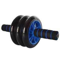 Тренажер колесо для мышц пресса MS 0873 диаметр 14 см (Синий) 21307160 фото