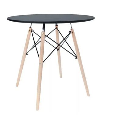 Круглий стіл Just Home 80 см - чорний 20200297 фото