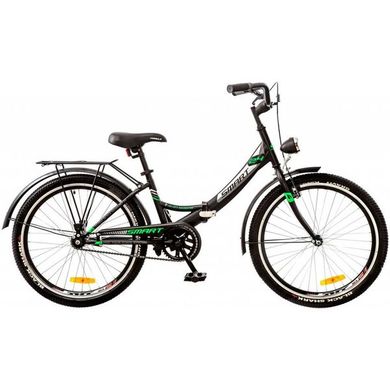 Велосипед 24 Formula SMART 14G рама-15 St черно-зелен. с багажником зад St, с крылом St, с фонарём 2017 1890186 фото