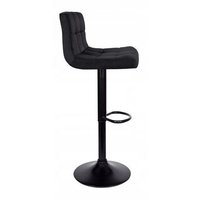 Барний стілець зі спинкою Bonro B-0106 велюр чорний з чорною основою 7000422 фото