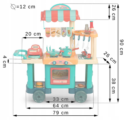 Игровая детская кухня на колесах Ricokids (773000) 22500243 фото
