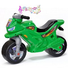 Дитячий біговел мотоцикл музичний 501G Зелений 21300077 фото