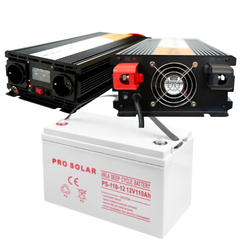 Комплект 4SUN MAXX SINUS 2000 W 12/230V 1000/2000W + VOLT AGM VRLA DEEP CYCLE 110Ah 12V 22500226 фото