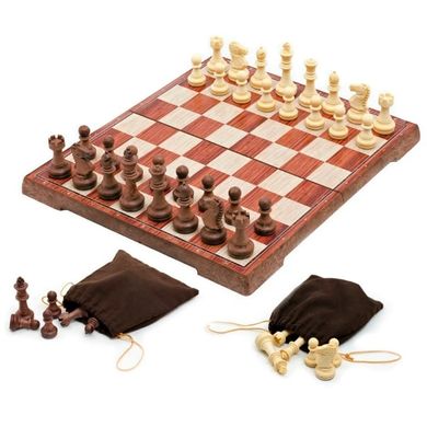 Магнитные шахматы под дерево | Chess magnetic wood-plastic 28x16,5 см 3020L (RL-KBK) 21305677 фото