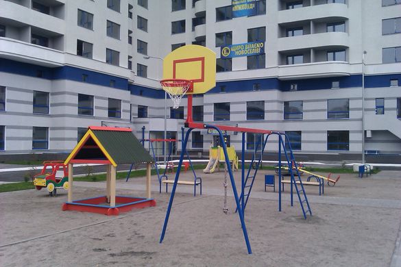 Детский спортивно-игровой комплекс Малыш с баскетбольным щитом 1460115 фото