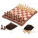 Магнитные шахматы под дерево | Chess magnetic wood-plastic 28x16,5 см 3020L (RL-KBK) 21305677 фото 3