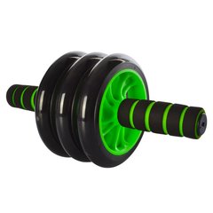 Тренажер колесо для мышц пресса MS 0873 диаметр 14 см (Зеленый) 21307161 фото