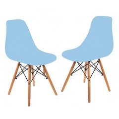 Кресло для кухни на ножках Bonro В-173 Full Kd голубое (2 шт) 7000673 фото