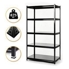 Стеллаж с металлическими полками LEOBRO 182 &times; 90 &times; 40 см, 175 кг/полка, 5 полок (LB-R127) 22500192 фото