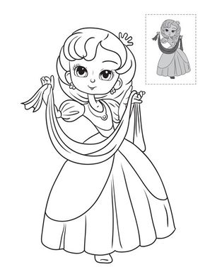 Дитяча книга-розмальовка "Принцеси" 403020 з наклейками 21307061 фото