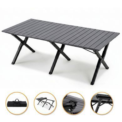 Раскладной туристический стол LEOBRO Camp Black XL (LB-1070) 22500092 фото