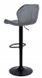 Барный стул со спинкой Bonro B-087 велюр серый с черным основанием 7000423 фото 5