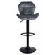 Барный стул со спинкой Bonro B-087 велюр серый с черным основанием 7000423 фото 13