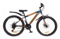 Велосипед 26 Discovery TREK AM 14G DD рама-15 St черно-оранжево-синий (м) с крылом Pl 2018 1890410 фото