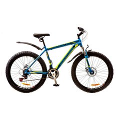 Велосипед 26 Discovery TREK AM 14G DD рама-18 St сине-черно-зеленый (м) с крылом Pl 2017 1890037 фото