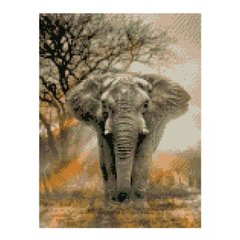 Алмазна мозаїка Могутній слон Strateg HX205 30х40 см 21304619 фото