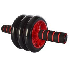 Тренажер колесо для м'язів преса MS 0873 діаметр 14 см (Червоний) 21307162 фото