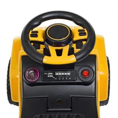 Каталка-толокар Spoko SP-219 2в1 з батьківською ручкою жовтий 7000587 фото