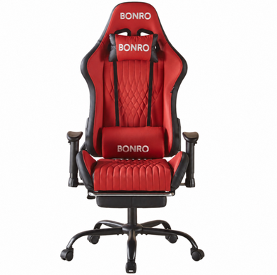 Геймерское кресло Bonro 1002G-1 с подставкой для ног, красное 7001208 фото