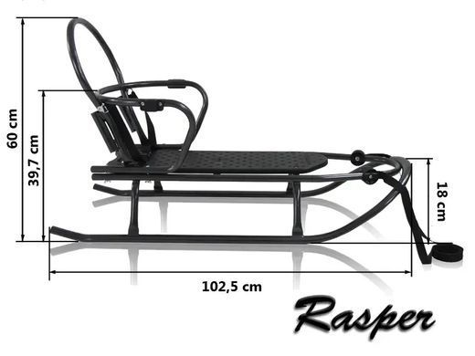 Санки Rasper 7в1 (санки, подножки, спинка, спальник с утеплителем, регулируемая ручка, муфты, козырек) 07 20200793 фото