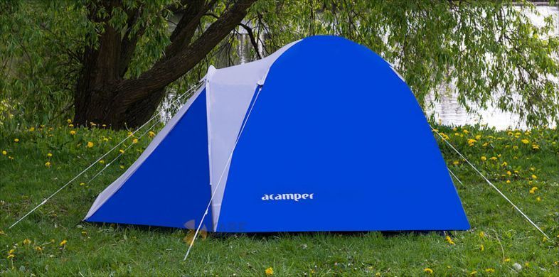 Палатка 3-х местная Presto Acamper Acco 3 Pro синий - 3000мм. H2О - 3,2 кг. 22600043 фото