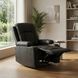 Кресло-реклайнер Prime Seat Black с массажем, раскладное, с подножкой, до 125 кг 22900086 фото 8