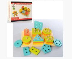 Детская развивающая игрушка Геометрика MD 2309 деревянная 21307542 фото