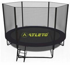 Батут с сеткой и стремянкой 312 cм Atleto Black 7000947 фото