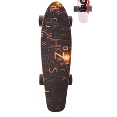 Детский скейт, лонгборд 22" LB21002 (RL7T), колеса PU (Оранжевый) 21307459 фото