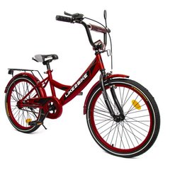 Велосипед детский 2-х колесный 20'' 212001 (RL7T) Like2bike Sky, бордовый, рама сталь, со звонком 21300400 фото