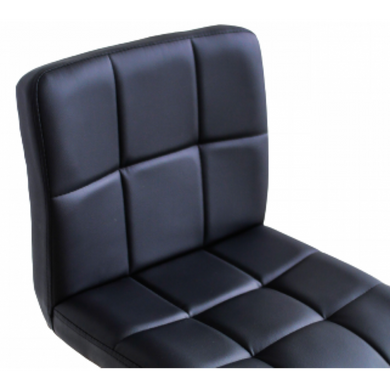 Барний стілець зі спинкою Bonro Bc-0106 чорний з чорною основою 7000625 фото
