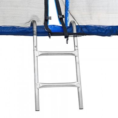 Батут Atleto 312 см з подвійними ногами з сіткою синій (2 місця) 7000180 фото