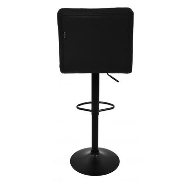 Барный стул со спинкой Bonro Bc-0106 черный с черным основанием 7000625 фото