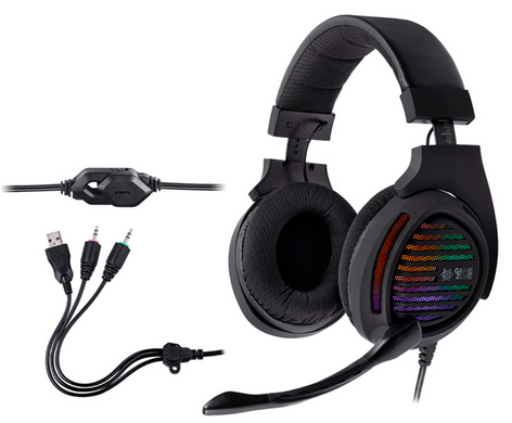 Комп&rsquo;ютерна аудіогарнітура Tracer GAMEZONE Aligator RGB rainbow LED (TRASLU46466) 22500296 фото