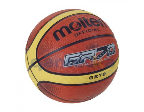 Мяч баскетбольный Molten 7, GT-7 (резина, бутил, оранжевый) 1450351 фото