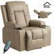 Кресло-реклайнер Prime Seat Beige с массажем, раскладное, с подножкой, до 125 кг 22900087 фото 1