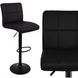 Барний стілець зі спинкою Bonro Bc-0106 чорний з чорною основою 7000625 фото 1