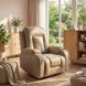 Кресло-реклайнер Prime Seat Beige с массажем, раскладное, с подножкой, до 125 кг 22900087 фото 10