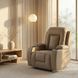Кресло-реклайнер Prime Seat Beige с массажем, раскладное, с подножкой, до 125 кг 22900087 фото 9