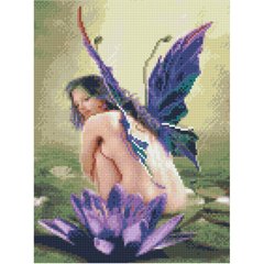 Алмазна мозаїка " Дівчина-метелик" Strateg HX009 30х40 см 21304621 фото