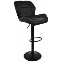 Барный стул со спинкой Bonro B-087 черный (черное основание) 7000626 фото