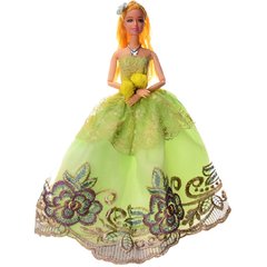 Кукла в бальном платье YF1157G на шарнирах, 29 см (Зеленый) 21303971 фото