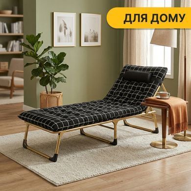 Раскладная кровать (раскладушка) с бархатным матрасом и подушкой LEOBRO (LB-FB-B3-PAT) 22500095 фото