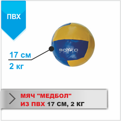 Мяч Медбол 17 см (2 кг) 1640255 фото