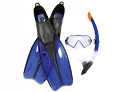 Набір для підводного плавання Bestway 25021 маска, ласти, трубка (Синій) 21304972 фото