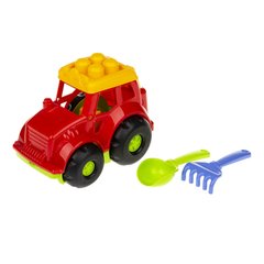 Песочный набор Трактор "Кузнечик" №1 Colorplast 0206 (Красный) 21301802 фото