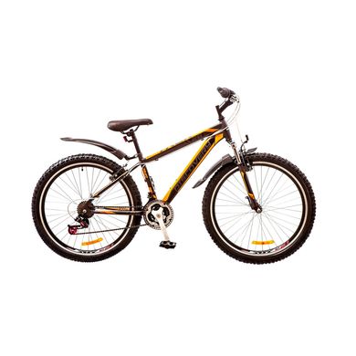 Велосипед 26 Discovery TREK AM 14G Vbr рама-15 St сіро-чорно-жовтогарячий (м) з крилом Pl 2017 1890040 фото