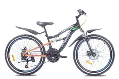 Велосипед сталь Premier Legion24 Disc 13 чорний мат з оранж неон 1080105 фото